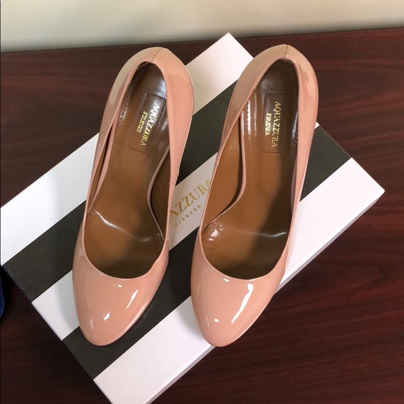 NWT: Aquazzura Sz 39.5 blush patent leather pumps - Picture 2 of 4